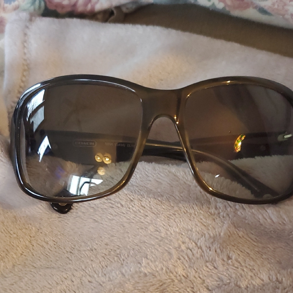 Coach Olive Sunglasses. One Unremovable Smudge Not In The View And Barely Notice